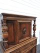 Carved Jacobean Oak Curio Cabinet China Closet 6332a 1900-1950 photo 9