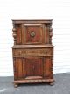 Carved Jacobean Oak Curio Cabinet China Closet 6332a 1900-1950 photo 3