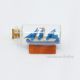 6.  4cm Mini Ship In A Glass Bottle Blue Sail Oceangoing Marine Handcrafted Boat Other Maritime Antiques photo 3