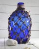Antigue,  Glass Pirates Rum Jug In Rope Netting 19 