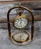 Marine Anchor Brass Victoria Clock With Compass Collectible Decor Gift Clocks photo 4