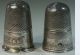 Two Victorian Sterling Silver A Keepsake & Forget - Me - Not Thimbles,  Ca.  1860 Thimbles photo 1