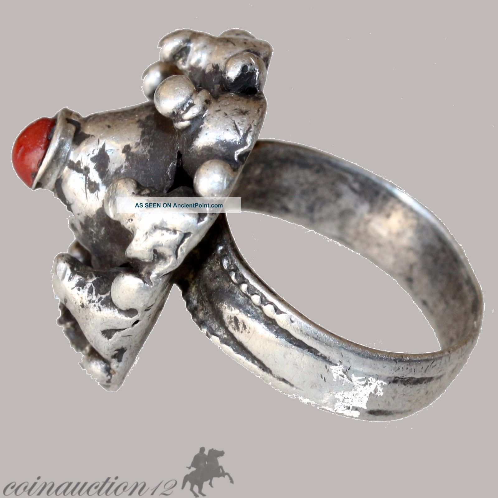 An Silver Italian Venetian Ring Circa 1600 Ad Roman photo