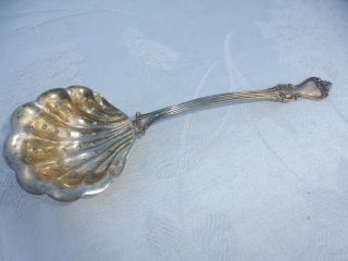 Wonderful Large Antique Victorian Pierced Silverplate Spoon Scalloped Lovely photo