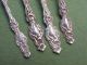 4 Whiting Lily Sterling Silver Spoons Old Marks Pat.  1902 R ' D 1902 Flatware & Silverware photo 1