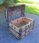 Large Shabby Vintage Antique Wood Metal Dome Top Steamer Trunk Chest 1800-1899 photo 8
