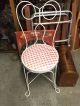 Antique Ice Cream Parlor Chair Twisted Iron Shabby Vtg Cottage Chic Rare 1900-1950 photo 5