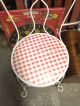 Antique Ice Cream Parlor Chair Twisted Iron Shabby Vtg Cottage Chic Rare 1900-1950 photo 6