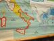 A Vintage Pull Down School Map Of Europe In 1300 To 1500 Circa 1960 Other Antique Science Equip photo 9