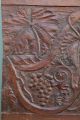19thc Wooden Mahogany Relief Carved Panel: Grapes & Vine Leaves C1880s Other Antique Woodenware photo 1