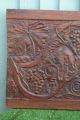 19thc Wooden Mahogany Relief Carved Panel: Grapes & Vine Leaves C1880s Other Antique Woodenware photo 5