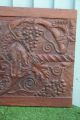 19thc Wooden Mahogany Relief Carved Panel: Grapes & Vine Leaves C1880s Other Antique Woodenware photo 6