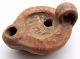 Ancient Roman Pottery Votive Oil Lamp With Bull 1st - 2nd Century Ad Roman photo 1