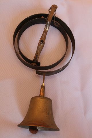 Brass And Black Coiled Metal Butlers Bell Ship Worldwide photo