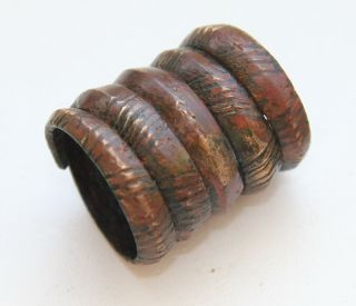 Ancient Old Viking Spiral Ornament Bronze Finger Ring (jnn02) photo