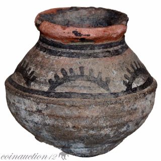 Intact,  Indus Valley Terracotta Pottery Vase 1500 - 500 Bc photo