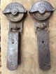 Antique Pair Vintage F.  E Myers Stayon Sliding Barn Door Rollers Pulleys Barn Doors photo 1