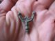 Ancient Celtic Bronze Earring 600 - 400 B.  C.  Extra Rare Form Green Patina Celtic photo 7