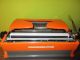 1968 Remington Classic Typewriter In Bright Orange Color With Case Typewriters photo 2