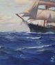 Vintage Charles Rosner Seascape Oil Painting,  British Clipper Ship Tigris,  Nr Other Maritime Antiques photo 3