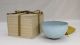 D270: Very Popular,  Japanese Mino Blue Porcelain Tea Bowl By Great Makoto Wakao Bowls photo 9