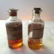 2 Antique Pharmacy Glass Bottles Lavender Oil Rose Geranium Snowden - Mize Drug Bottles & Jars photo 1