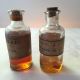 2 Antique Pharmacy Glass Bottles Lavender Oil Rose Geranium Snowden - Mize Drug Bottles & Jars photo 2
