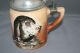 Antique Figural Dog Stein Mug Tankard Pewter Lid Possibly Unsigned Taylor Smith Mugs & Tankards photo 1