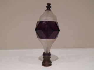 Antique Art Glass Lamp Finial Czechoslovakia (moser ?) photo