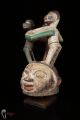 Discover African Art Yoruba Gelede Helmet Crest Mask W/ 3 - Person Superstructure Masks photo 2