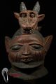 Discover African Art Yoruba Head Crest Mask From Nigeria With Stand Masks photo 1