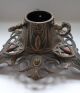 C 1900 Victorian Cast Iron Christmas Tree Stand,  Handpainted Décor W Pine Cones Victorian photo 1
