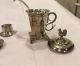 Antique Sterling Silver Iraqi Middle Eastern Mustard W Rooster Finial Judaica, Other Antique Non-U.S. Silver photo 3