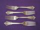 Four ' Grand Baroque ' Sterling Silver Dinner Forks By Wallace Flatware & Silverware photo 1