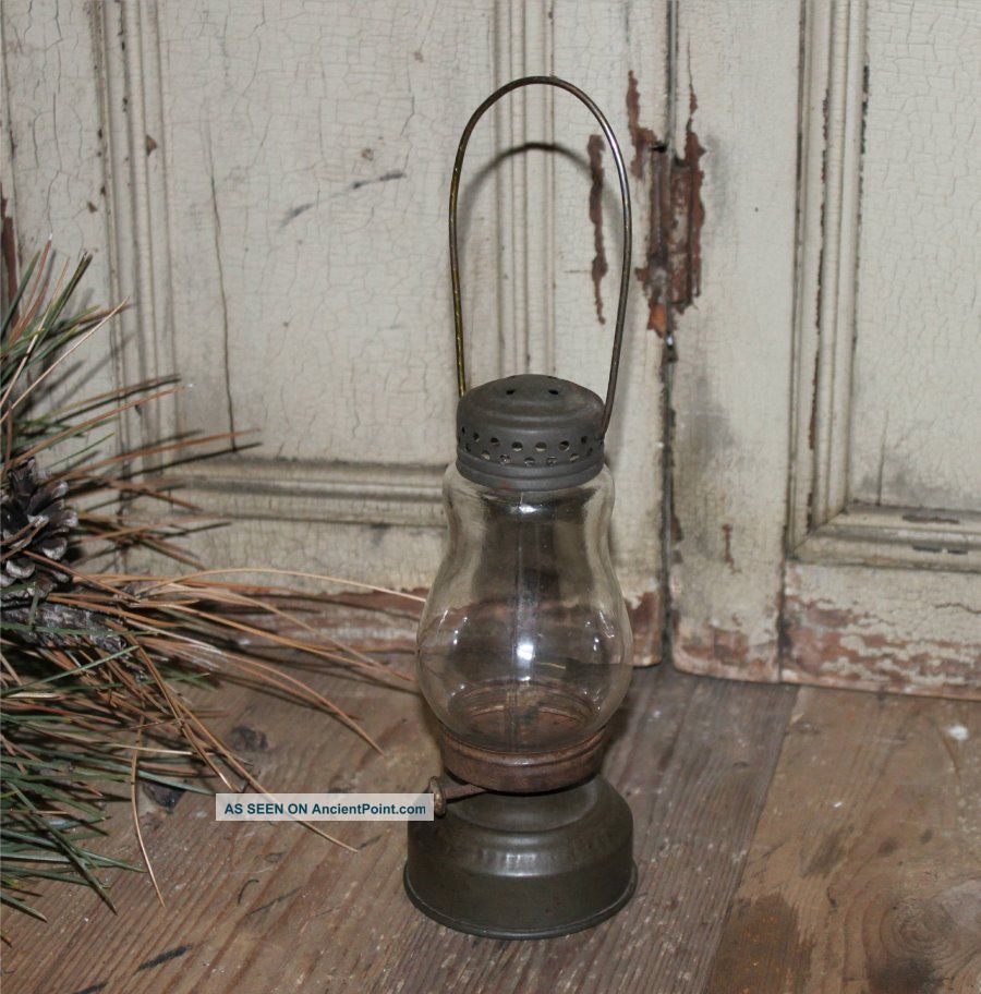 Antique 1800s Tin Skater ' S Lantern Lamp Skating Primitives photo