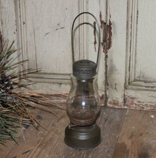 Antique 1800s Tin Skater ' S Lantern Lamp Skating photo