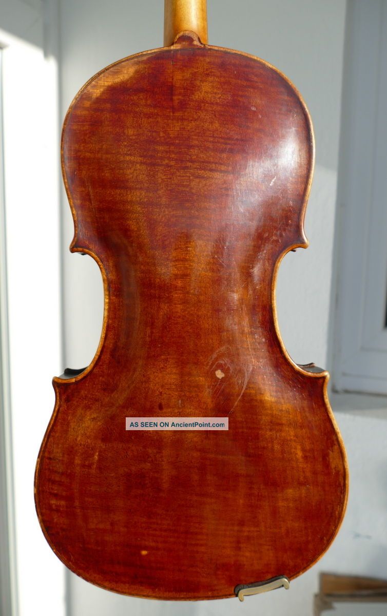 Old Interesting Violin J.  Hellmer Prague 1862 String photo