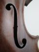 Antique Violin With Stamped & Spliced Neck - Figured Back - Ne With A Crown String photo 8