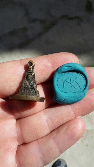 R Rare Old Russian Imperial Bronze Seal Kk 1900 - 1915 photo