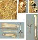 Antique Pinchbeck Sewing Chatelaine W/ Etui,  Thimble & Needle Case Circa 1730 Other Antique Sewing photo 2