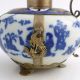 Sino Tibetan Blue And White Porcelain Armoured Teapot,  Marked To Base Tibet photo 1