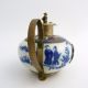 Sino Tibetan Blue And White Porcelain Armoured Teapot,  Marked To Base Tibet photo 5