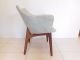 Adrian Pearsall For Craft Associates Inc.  Model 2418 - C Arm Chair.  Walnut Base Mid-Century Modernism photo 3