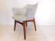 Adrian Pearsall For Craft Associates Inc.  Model 2418 - C Arm Chair.  Walnut Base Mid-Century Modernism photo 4