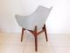 Adrian Pearsall For Craft Associates Inc.  Model 2418 - C Arm Chair.  Walnut Base Mid-Century Modernism photo 6