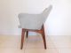 Adrian Pearsall For Craft Associates Inc.  Model 2418 - C Arm Chair.  Walnut Base Mid-Century Modernism photo 7