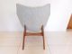 Adrian Pearsall For Craft Associates Inc.  Model 2418 - C Arm Chair.  Walnut Base Mid-Century Modernism photo 8