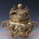 Chinese Brass Handcarved 2dragon & Beads Incense Burner&lid W Ming Dynasty Mark Incense Burners photo 1