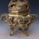 Chinese Brass Handcarved 2dragon & Beads Incense Burner&lid W Ming Dynasty Mark Incense Burners photo 2