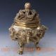 Chinese Brass Handcarved 2dragon & Beads Incense Burner&lid W Ming Dynasty Mark Incense Burners photo 3